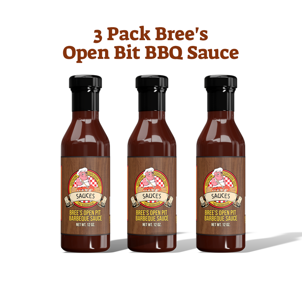 3 Pack Bree's Open Bit BBQ Suace